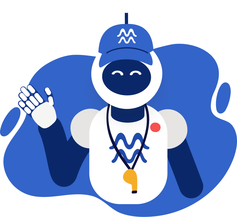 Grooves coach robot waving
